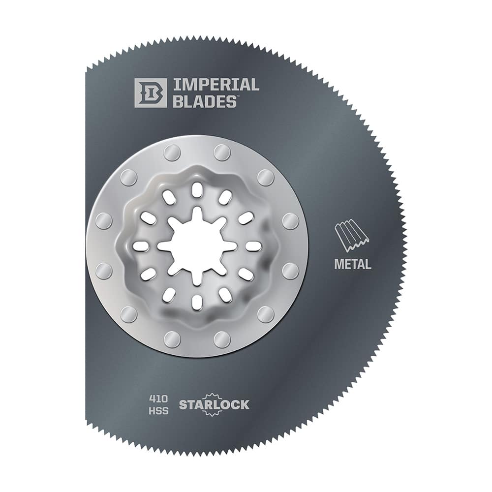 Rotary & Multi-Tool Accessories; Accessory Type: Blade; For Use With: Compatible with all Starlock ™ multi-tools; Attachment Size: 3.375 in; Material: Bi-Metal; Application: Thin Metal, Wood, Fiberglass, PVC; Includes: (1) Imperial Blades Starlock ™ 3-3/8