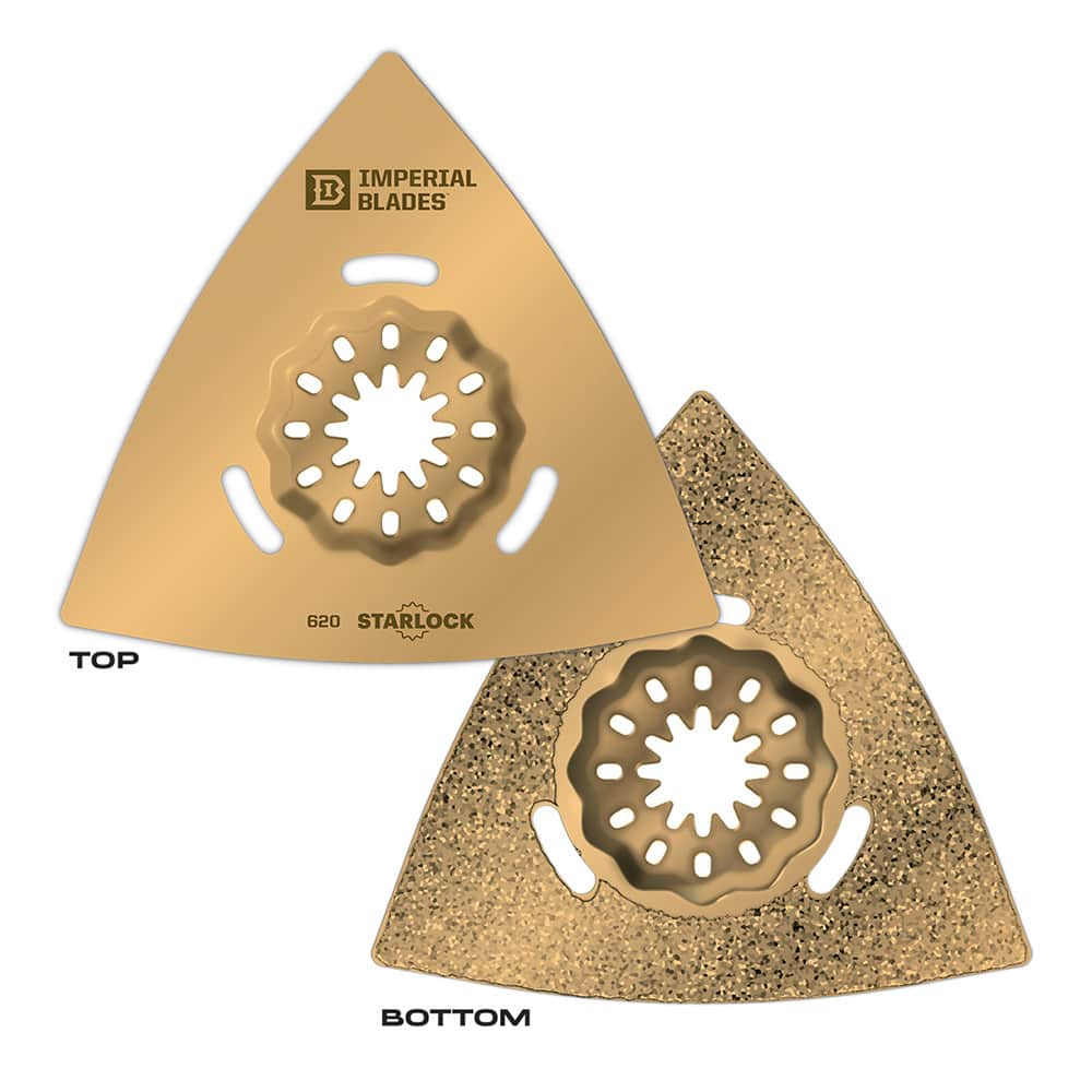 Rotary & Multi-Tool Accessories; Accessory Type: Triangle Rasp; For Use With: Compatible with all Starlock ™ multi-tools; Attachment Size: 3.125 in; Material: Carbide; Application: Tile Mortar or Thinset; Includes: (1) Imperial Blades Starlock ™ 3-1/8″ Ca