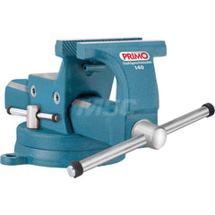 Bench Vise: 4-1/2″ Jaw Width, 6″ Jaw Opening, 3″ Throat Depth Swivel, Drop Forged Steel