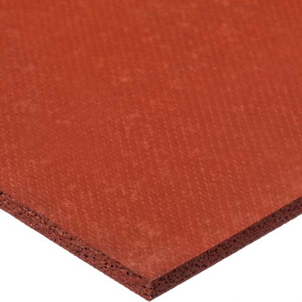 Closed Cell Silicone Foam: 12″ Wide, 24″ Long, Red High Temperature Adhesive Backing