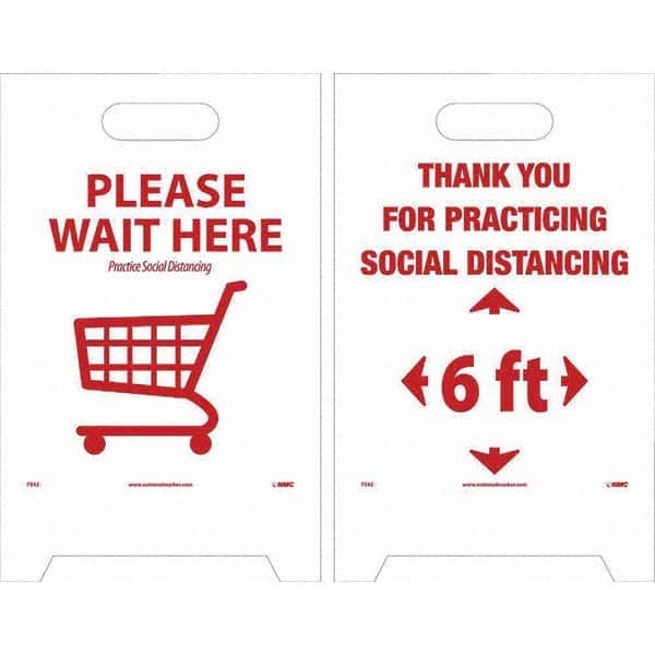 NMC - Cone & A Frame Floor Signs Shape: A-Frame Type: Accident Prevention - Benchmark Tooling