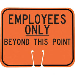 PRO-SAFE - "Notice - Employees Only Beyond This Point", 12-1/2" Wide x 10-1/2" High, ABS Safety Sign - Benchmark Tooling