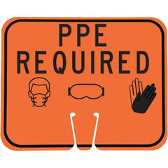 PRO-SAFE - "Notice - PPE Required", 12-1/2" Wide x 10-1/2" High, ABS Safety Sign - Benchmark Tooling