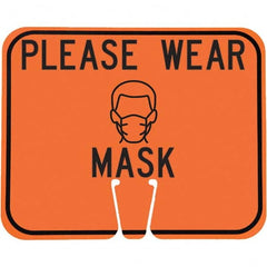 PRO-SAFE - "Notice - Please Wear A Mask", 12-1/2" Wide x 10-1/2" High, ABS Safety Sign - Benchmark Tooling