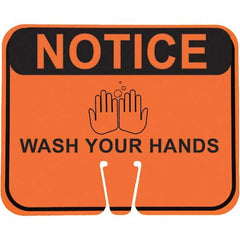 PRO-SAFE - "Notice Wash Your Hands", 12-1/2" Wide x 10-1/2" High, ABS Safety Sign - Benchmark Tooling