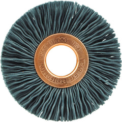 2″ Diameter-1/2″ Arbor Hole - Abrasive Nylon-Copper Center Straight Nylox Wheel - Benchmark Tooling