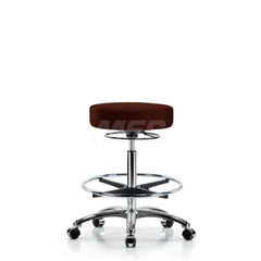 Lab Stool: Vinyl, 25″ Seat Width, 25″ Seat Depth Round Height