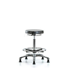 Lab Stool: Polyurethane, 25″ Seat Width, 25″ Seat Depth Round Height