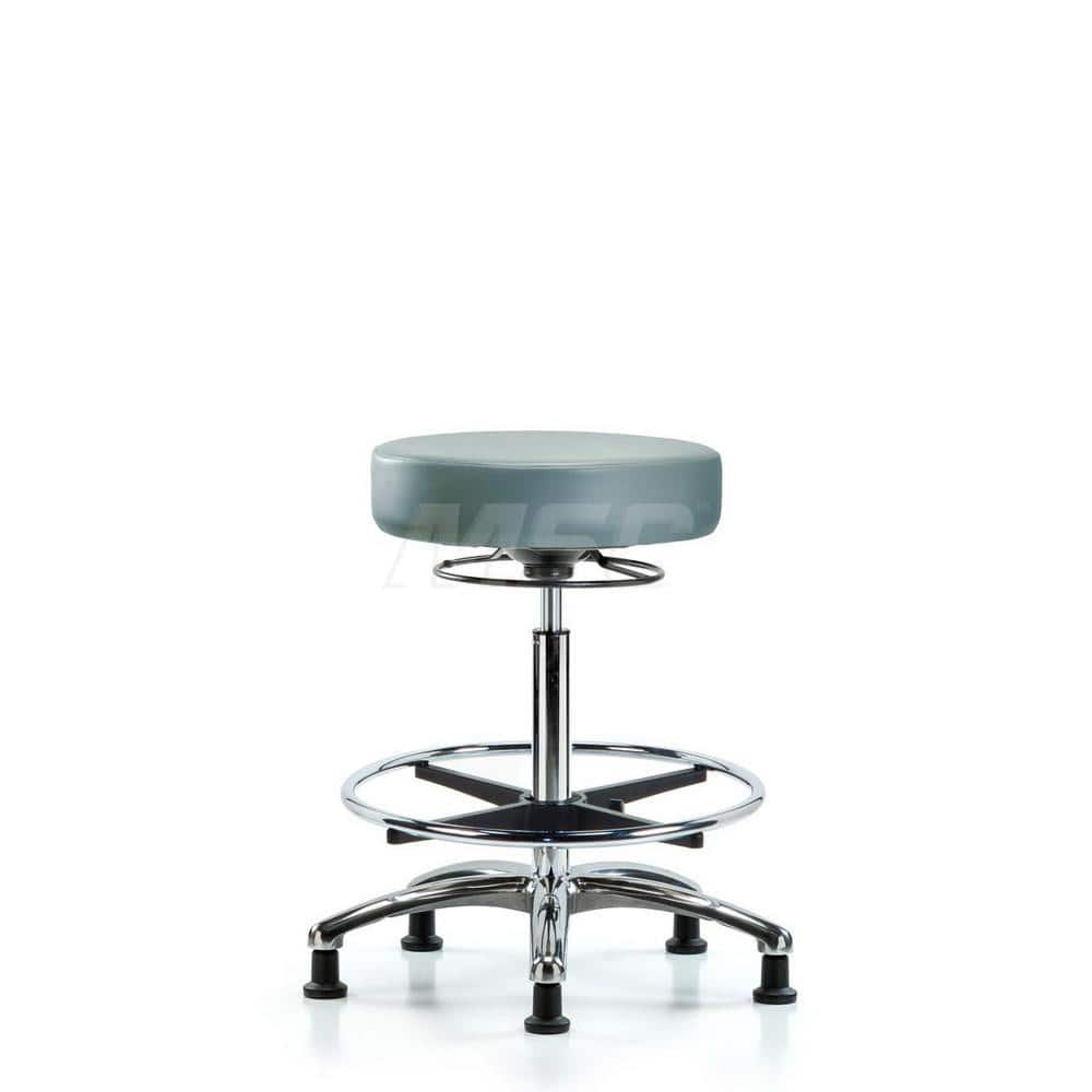 Lab Stool: Vinyl, 25″ Seat Width, 25″ Seat Depth Round Height