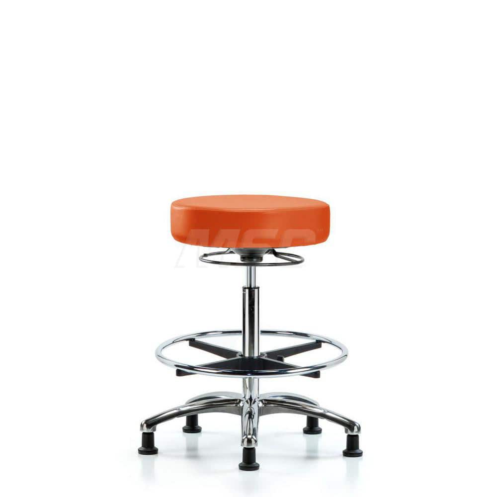 Lab Stool: Vinyl, 25″ Seat Width, 25″ Seat Depth Round Height