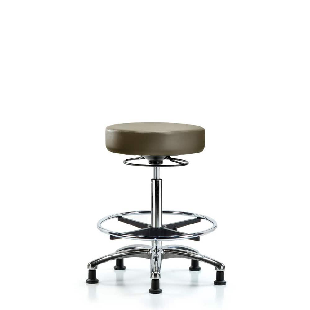 Lab Stool: Vinyl, 25″ Seat Width, 25″ Seat Depth Round Height