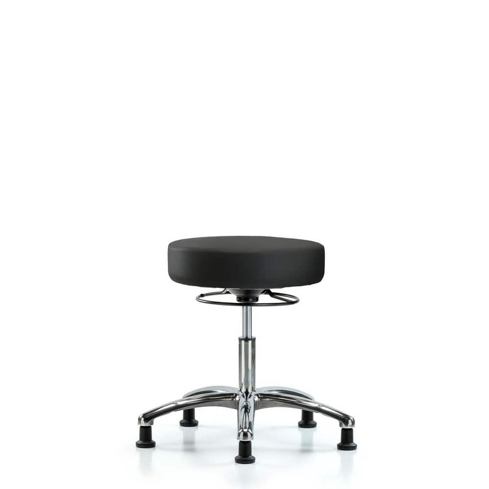 Lab Stool: Vinyl, 25″ Seat Width, 25″ Seat Depth Round Height