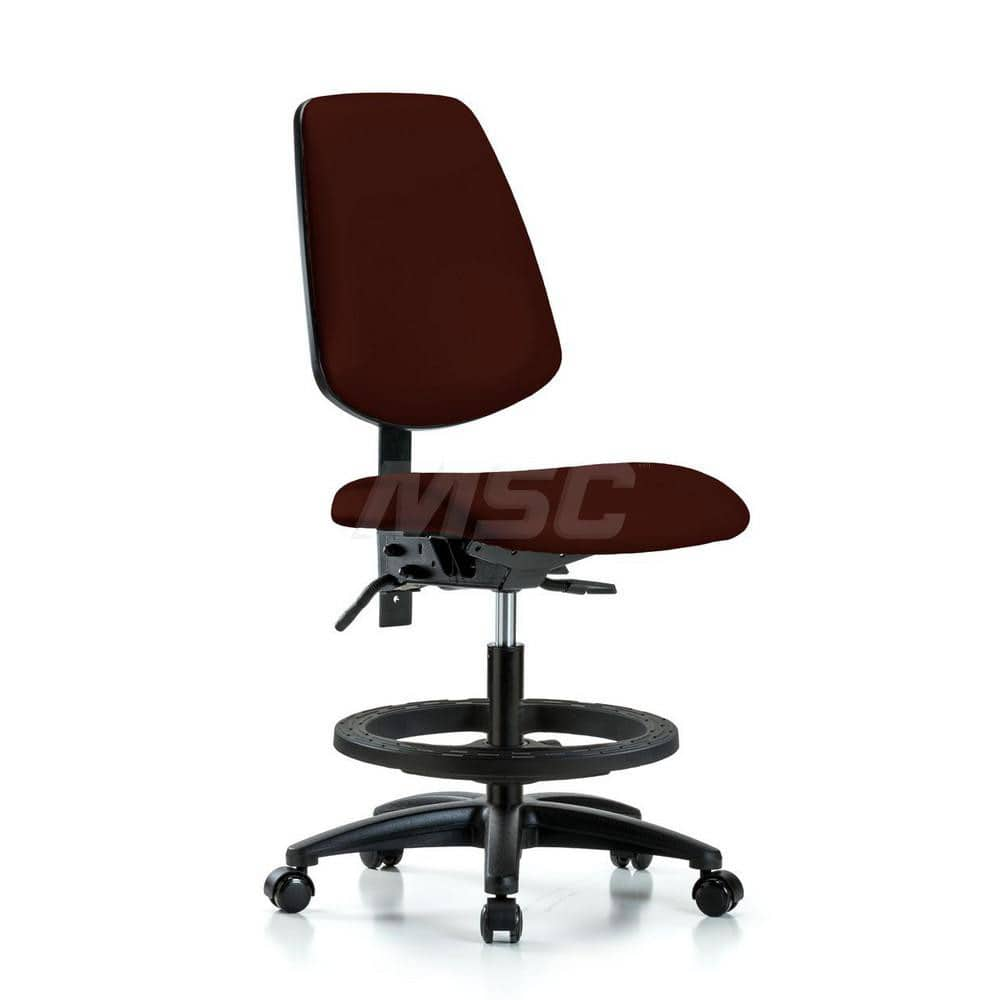 Task Chair: Vinyl, Burgundy