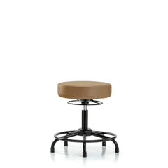 Lab Stool: Vinyl, 24″ Seat Width, 24″ Seat Depth Round Height