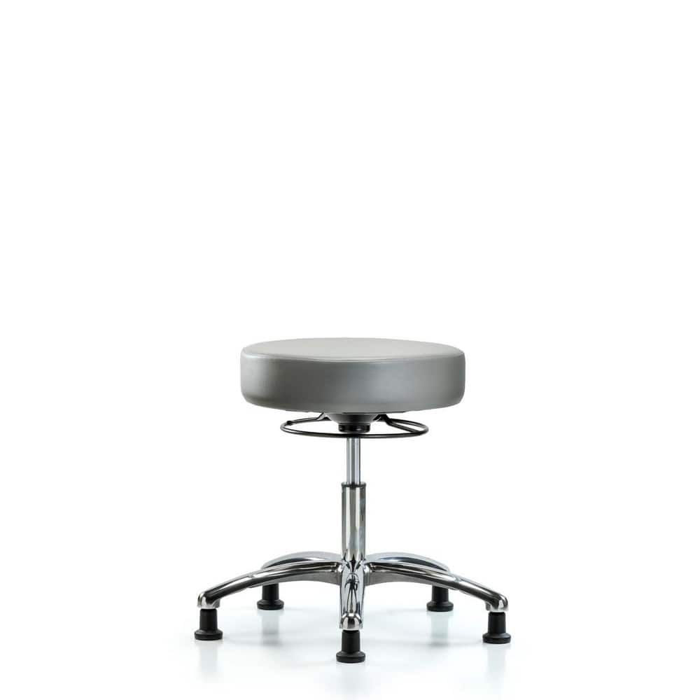 Lab Stool: Vinyl, 25″ Seat Width, 25″ Seat Depth Round Height