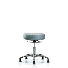 Lab Stool: Vinyl, 25″ Seat Width, 25″ Seat Depth Round Height