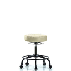 Lab Stool: Vinyl, 24″ Seat Width, 24″ Seat Depth Round Height