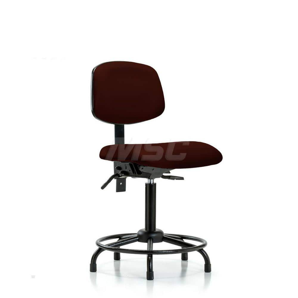 Task Chair: Vinyl, Burgundy