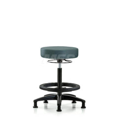 Lab Stool: Vinyl, 24″ Seat Width, 24″ Seat Depth Round Height