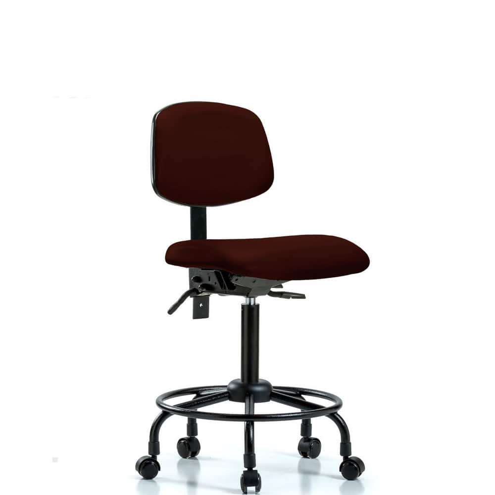 Task Chair: Vinyl, Burgundy