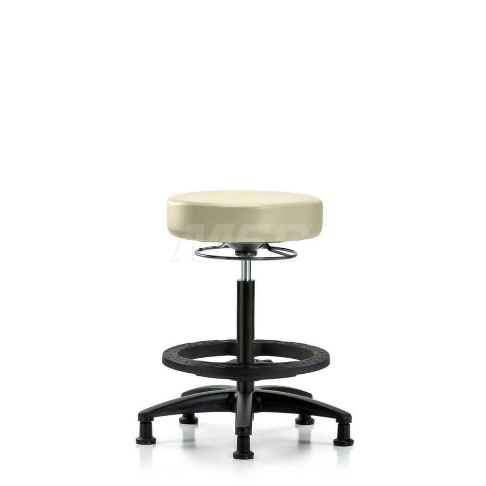 Lab Stool: Vinyl, 24″ Seat Width, 24″ Seat Depth Round Height