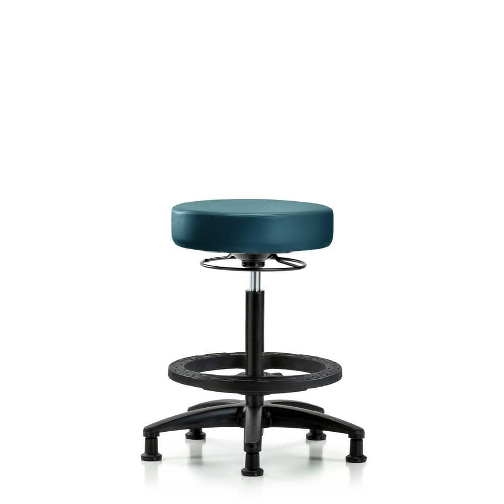 Lab Stool: Vinyl, 24″ Seat Width, 24″ Seat Depth Round Height