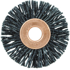 1 1/4″ Diameter - Small Diameter Wheel Brush - 0.026″/120 Grit - 1/4″ Arbor - Benchmark Tooling