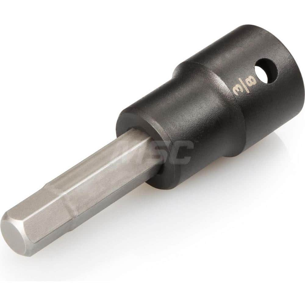 1/2 Inch Drive x 3/8 Inch Hex Impact Bit Socket