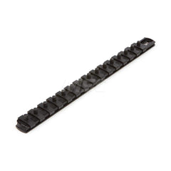 1/4 Inch Drive x 13 Inch Socket Rail, 15 Clips (Black)