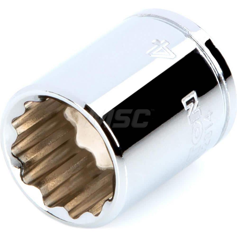 Hand Socket: 1/4″ Drive, 14 mm Socket, 12-Point Chrome-Plated & Polished