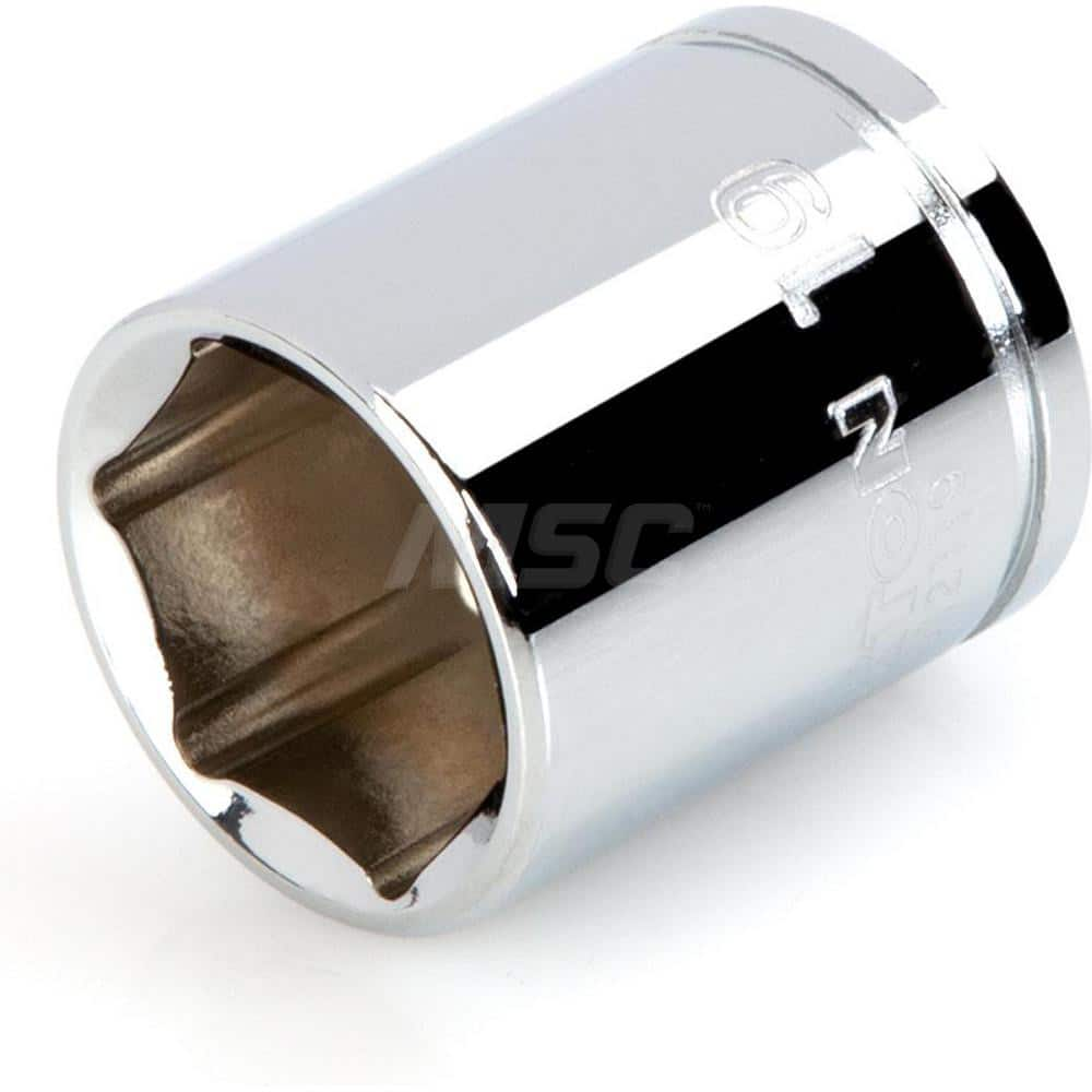 Hand Socket: 3/8″ Drive, 19 mm Socket, 6-Point Chrome-Plated & Polished