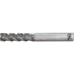 Square End Mill: 1'' Dia, 4'' LOC, 1'' Shank Dia, 7'' OAL, 5 Flutes, Solid Carbide Single End, Duarise Finish, 0 ° Variable Helix, Centercutting, RH Cut, RH Flute