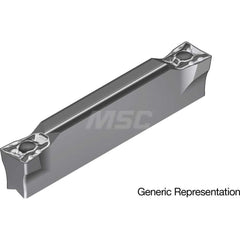 Grooving Insert: GCM6004ML AC8025P, Solid Carbide Absotech Finish, Neutral, 6 mm Cutting Width, 25 mm Max Depth, Series GND