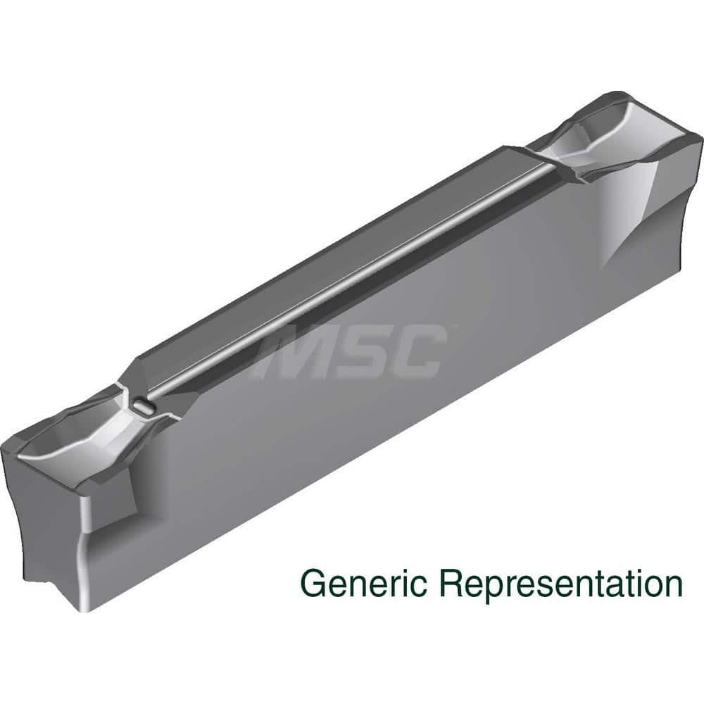 Grooving Insert: GCM6004GG AC8025P, Solid Carbide Absotech Finish, Neutral, 6 mm Cutting Width, 25 mm Max Depth, Series GND