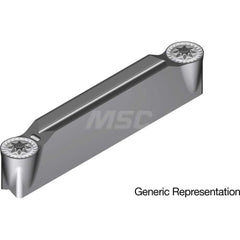 Grooving Insert: GCM6030RG AC8025P, Solid Carbide Absotech Finish, Neutral, 6 mm Cutting Width, 25 mm Max Depth, Series GND