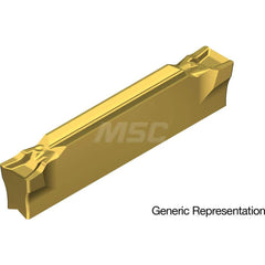 Grooving Insert: GCM3002GF AC830P, Solid Carbide Super FF Finish, Neutral, 3 mm Cutting Width, 20 mm Max Depth, Series GND
