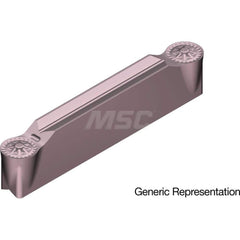 Grooving Insert: GCM3015RG AC520U, Solid Carbide Super ZX Finish, Neutral, 3 mm Cutting Width, 20 mm Max Depth, Series GND