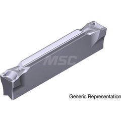 Grooving Insert: GCM5002GL AC5015S, Solid Carbide Absotech Finish, Neutral, 5 mm Cutting Width, 25 mm Max Depth, Series GND