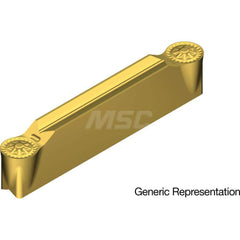 Grooving Insert: GCM7035RG AC425K, Solid Carbide Super FF Finish, Neutral, 7 mm Cutting Width, 25 mm Max Depth, Series GND