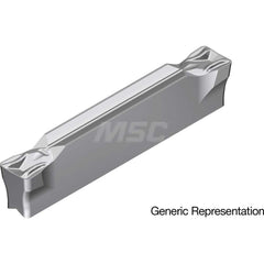Grooving Insert: GCM3002MG AC8035P, Solid Carbide Absotech Finish, Neutral, 3 mm Cutting Width, 20 mm Max Depth, Series GND