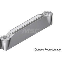 Grooving Insert: GCM6030RG AC8035P, Solid Carbide Absotech Finish, Neutral, 6 mm Cutting Width, 25 mm Max Depth, Series GND