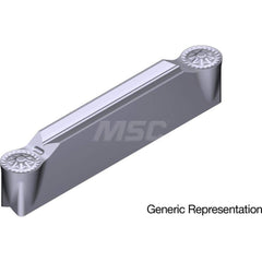 Grooving Insert: GCM6030RG AC5015S, Solid Carbide Absotech Finish, Neutral, 6 mm Cutting Width, 25 mm Max Depth, Series GND