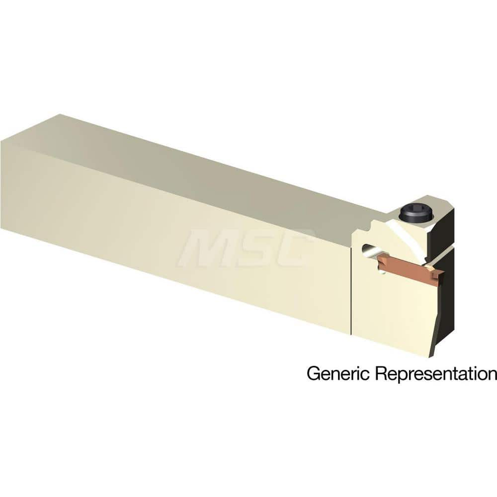 Indexable Cutoff Toolholder: 10 mm Max Depth of Cut, 20 mm Max Workpiece Dia, Left Hand 25 mm Shank Height, 25 mm Shank Width, Uses GCMN Inserts, Series GND