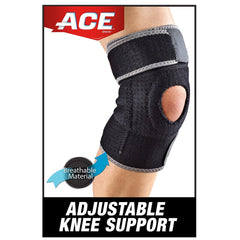 Knee Supports; Support Type: Open; Style: Hook & Loop; Size: Universal; Material: Neoprene; Neoprene; nylon; Spandex; polyester; Color: Black; Knee Type: Left or Right; Strap Type: Hook & Loop; Closure Type: Hook & Loop