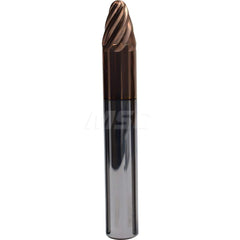 Barrel Cutter End Mills; End Type: Circle Segment Taper Form; Material: Solid Carbide; Taper Angle Per Side: 20.00; Small End Diameter (mm): 3.00; Shank Diameter (mm): 16.0000; Length of Cut (mm): 19.0000; Number of Flutes: 8; Helix Angle: 20.00; Finish/C