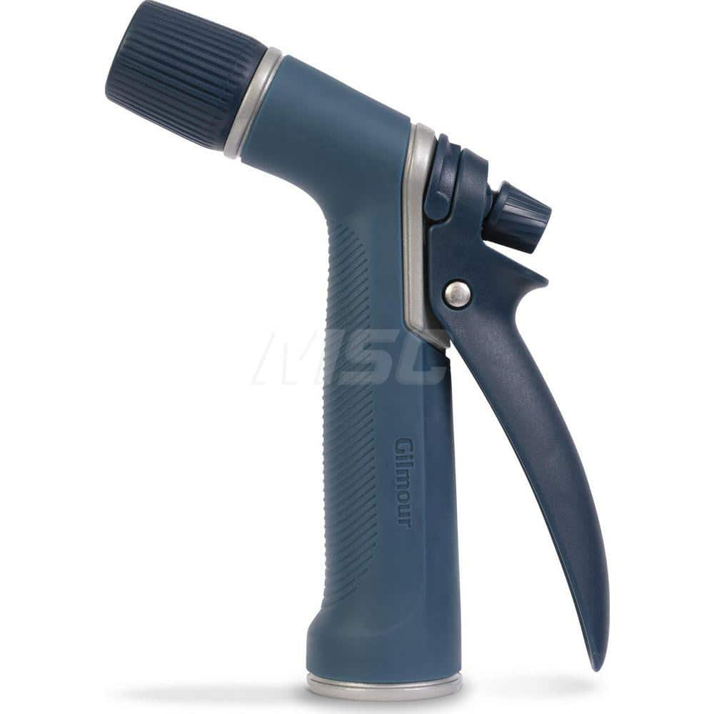 Garden Hose Spray Nozzles; Nozzle Type: Cleaning Nozzle; Adjustable Nozzle; Activation Method: Rear Trigger; Material: Plastic; Thread Type: GHT; Features: Concentrated stream to gentls mist; Ergonomic Non-Slip Handle; One-handed Trigger Lock; Color: Blac