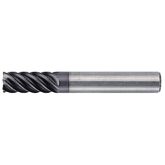 Square End Mill: 1'' Dia, 2.25'' LOC, 1'' Shank Dia, 5'' OAL, 3 Flutes, Solid Carbide Single End, AlTiN Finish, 45 ° Helix, Centercutting, RH Cut, RH Flute