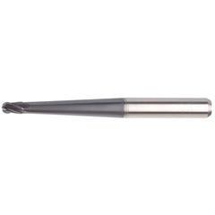 Ball End Mill: 0.315″ Dia, 0.4724″ LOC, 4 Flute, Solid Carbide 150 mm OAL, 12 mm Shank Dia, 30 ° Helix, AlTiN Coated, Single End