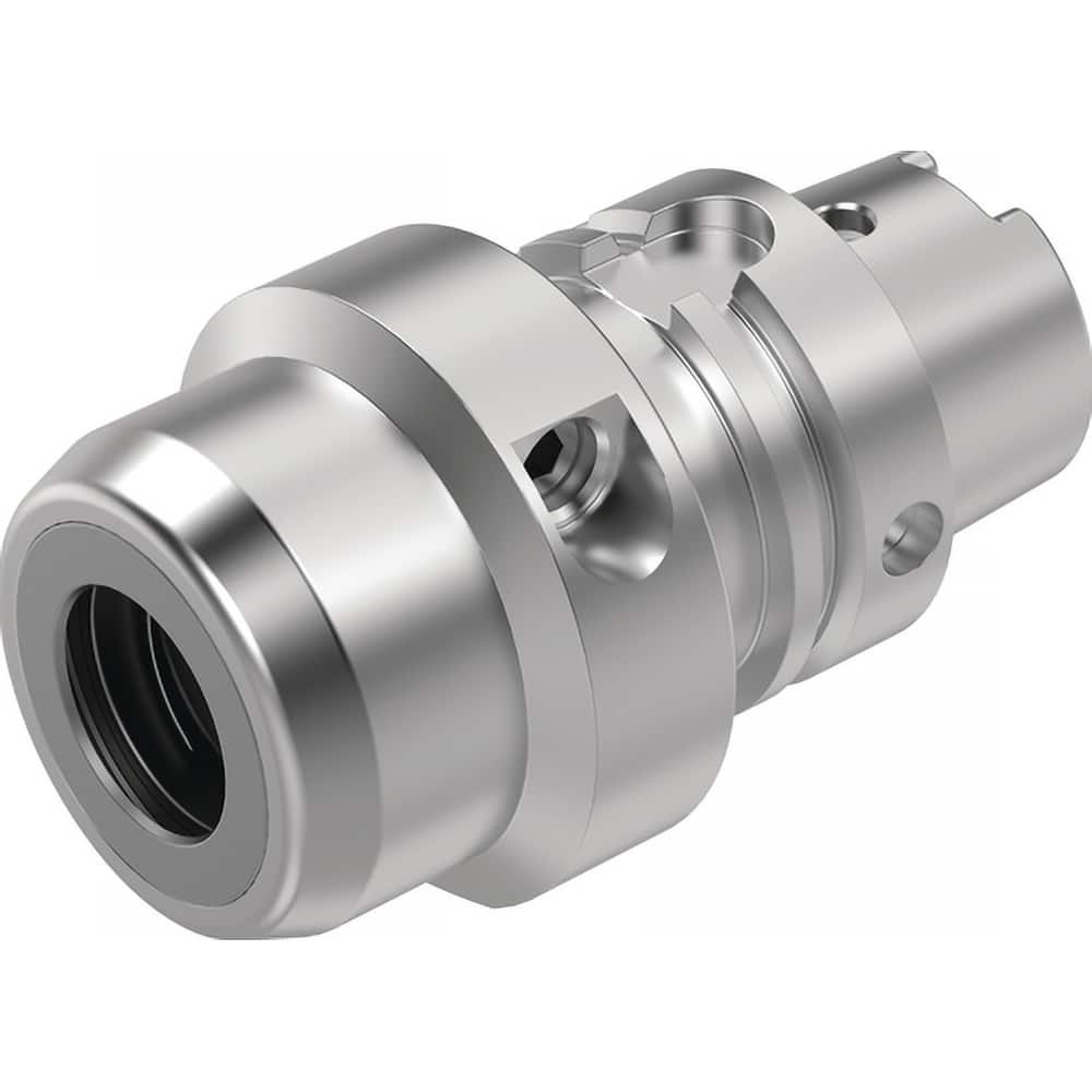 Hydraulic Tool Chuck: HSK100A, Taper Shank, 19.05 mm Hole 90 mm Projection, 65 mm Nose Dia, 61 mm Clamp Depth, Through Coolant