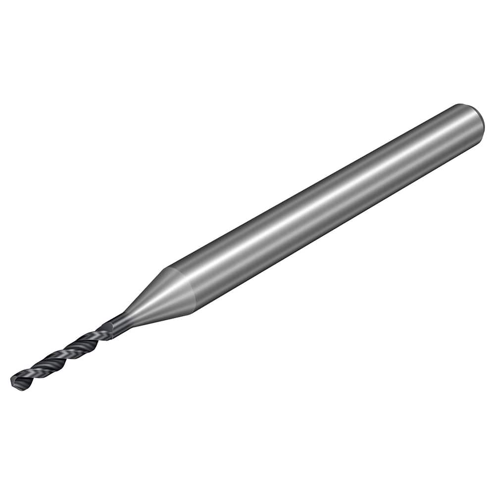 Micro Drill Bit: 0.1122″ Dia, 130 °, Solid Carbide TiAlN Finish, 1.4961″ OAL, RH Cut, Spiral Flute, Straight-Cylindrical Shank, Series CoroDrill 462